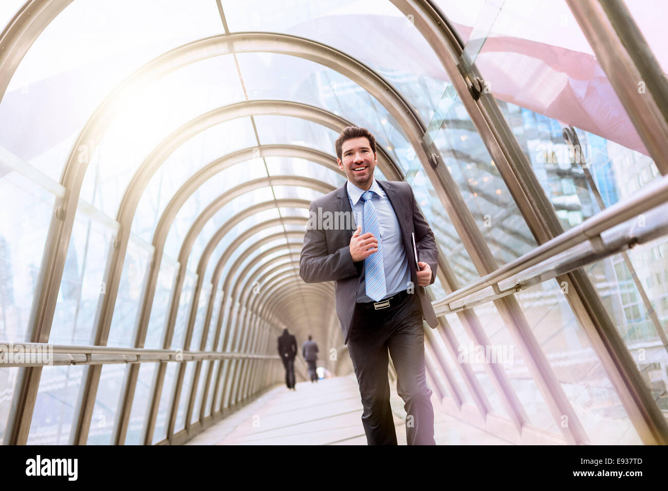 Businessman running Stock Photo