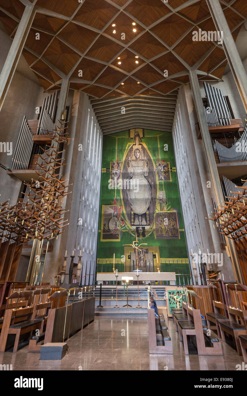 The interior of the new Coventry Cathedral, Coventry, Warwickshire ...