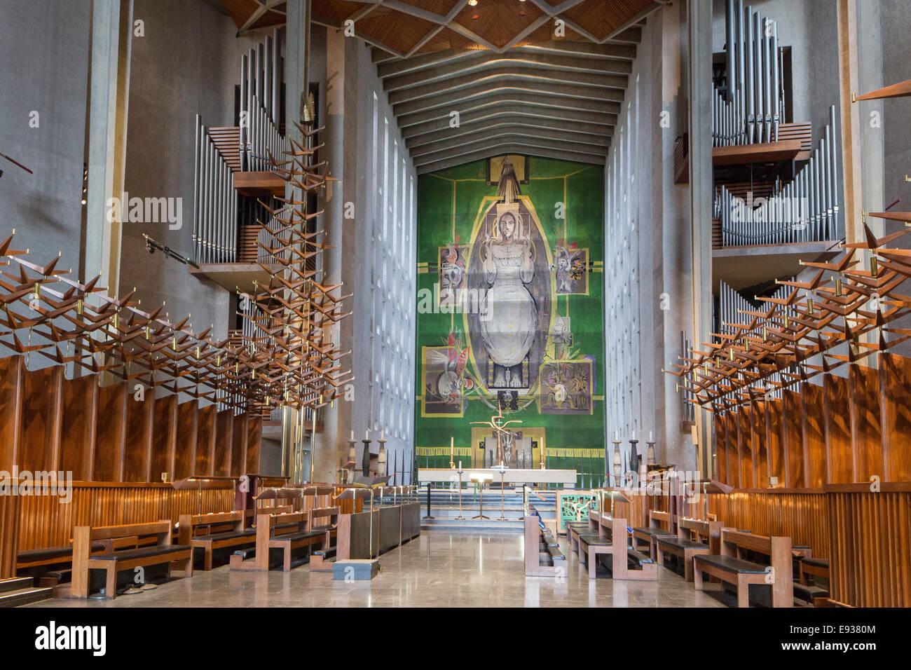 The interior of the new Coventry Cathedral, Coventry, Warwickshire ...