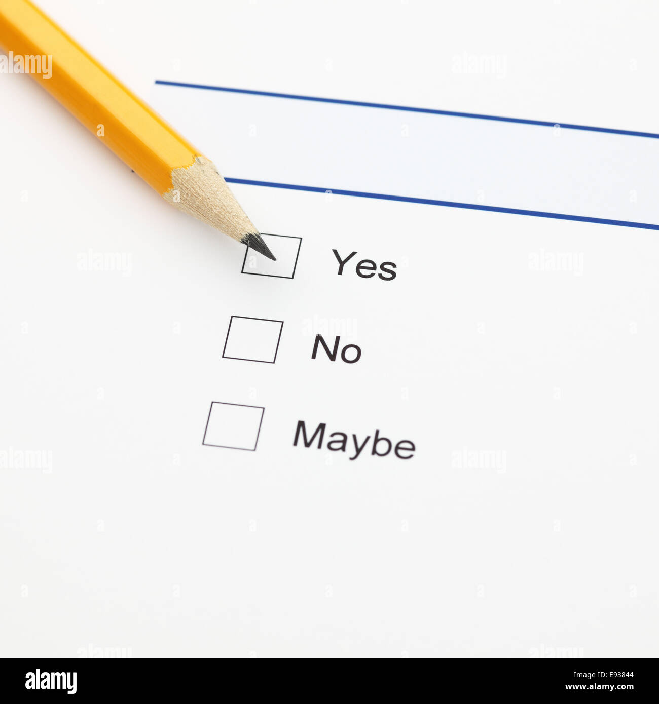 Pencil and paper survey hi-res stock photography and images - Alamy