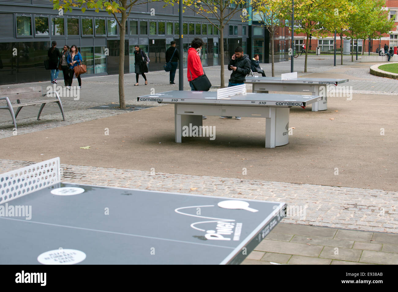 Outdoor table tennis tables hires stock photography and images Alamy