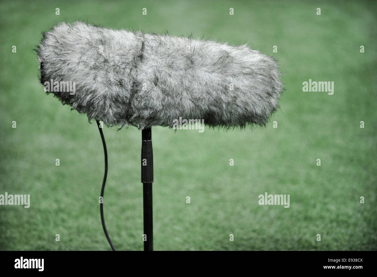 Close up with a professional sport microphone Stock Photo