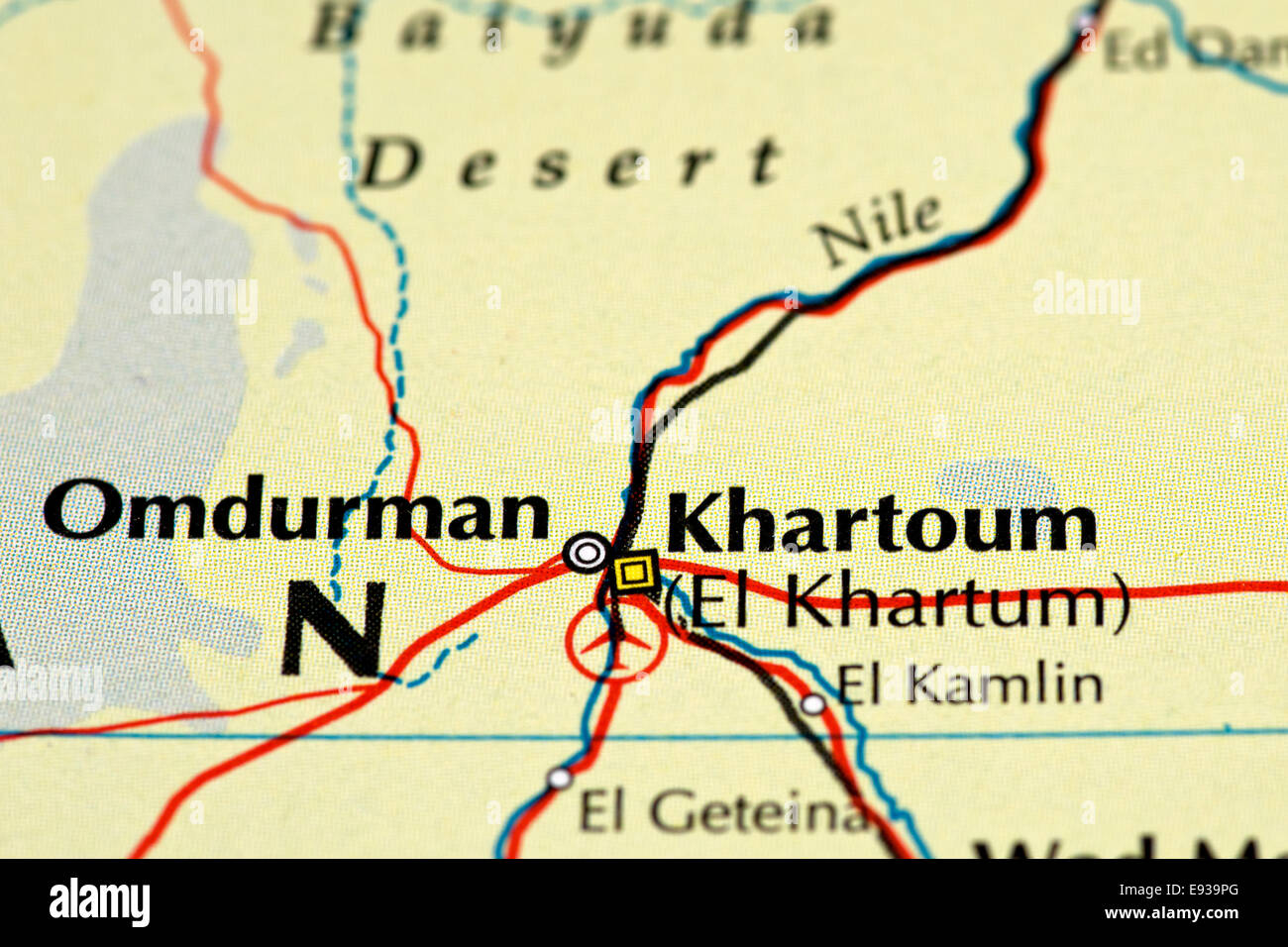 Khartoum map hi-res stock photography and images - Alamy