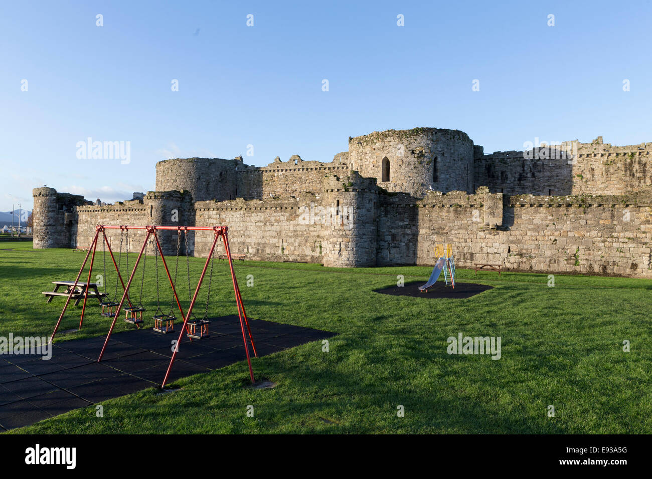 Beaumaris Castle in Beaumaris, Anglesey, North Wales Stock Photo Alamy
