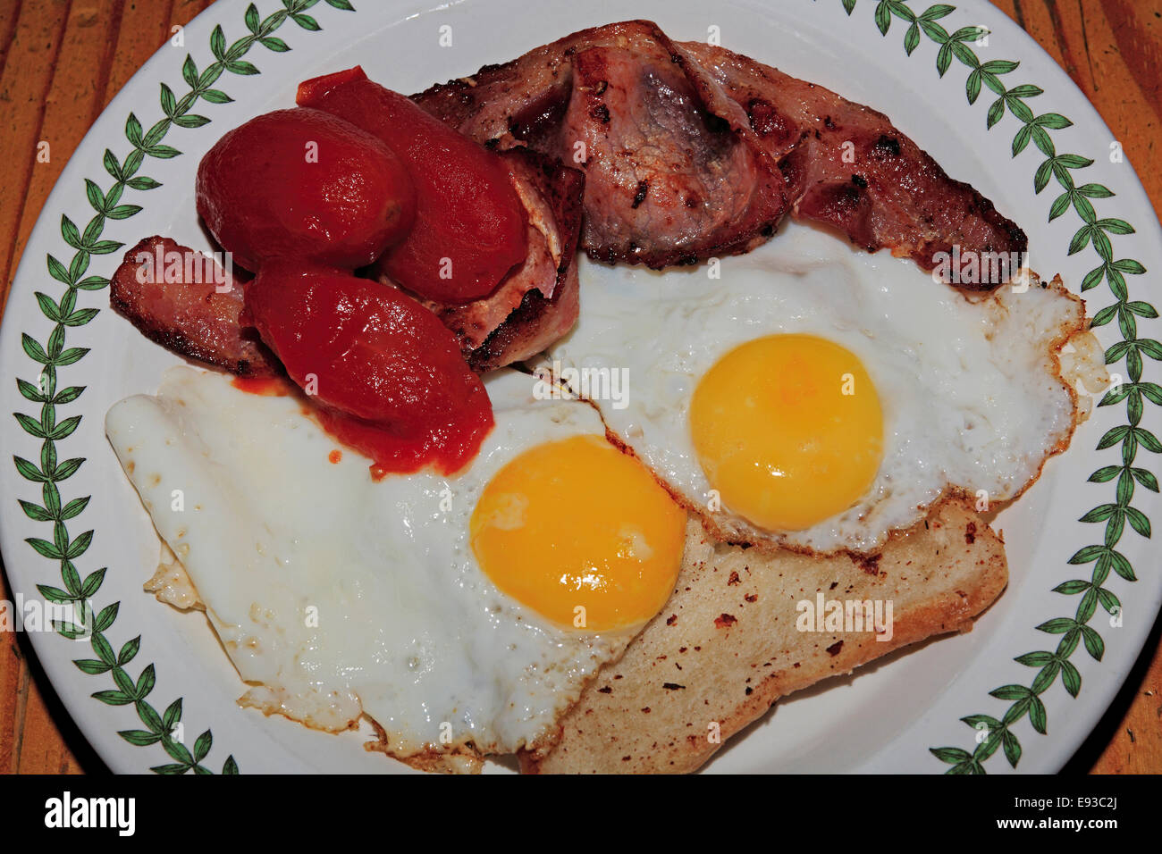 2868. Fried eggs and Bacon Stock Photo