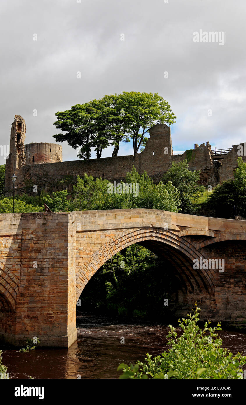 3220. Barnard Castle & River Tees, Barnard Castle, Durham, UK Stock