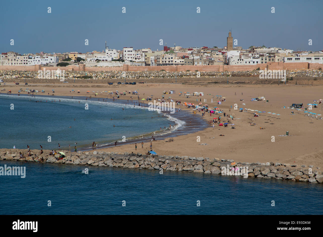 Beach in Rabat, Morocco Stock Photo