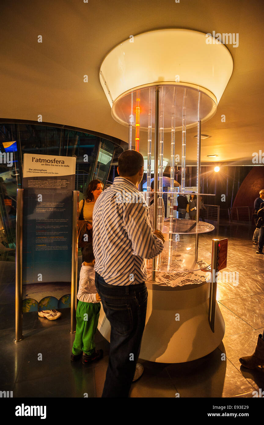 Italy Piedmont Turin Pino Torinese Inauguration of the new museum area of the Turin Museum Planetarium Astronomy and Space INFINI.TO 17th October 2014 Stock Photo