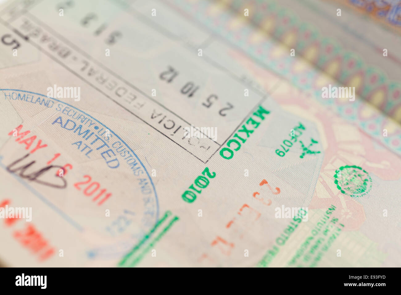 Mexico passport stamp hires stock photography and images Alamy