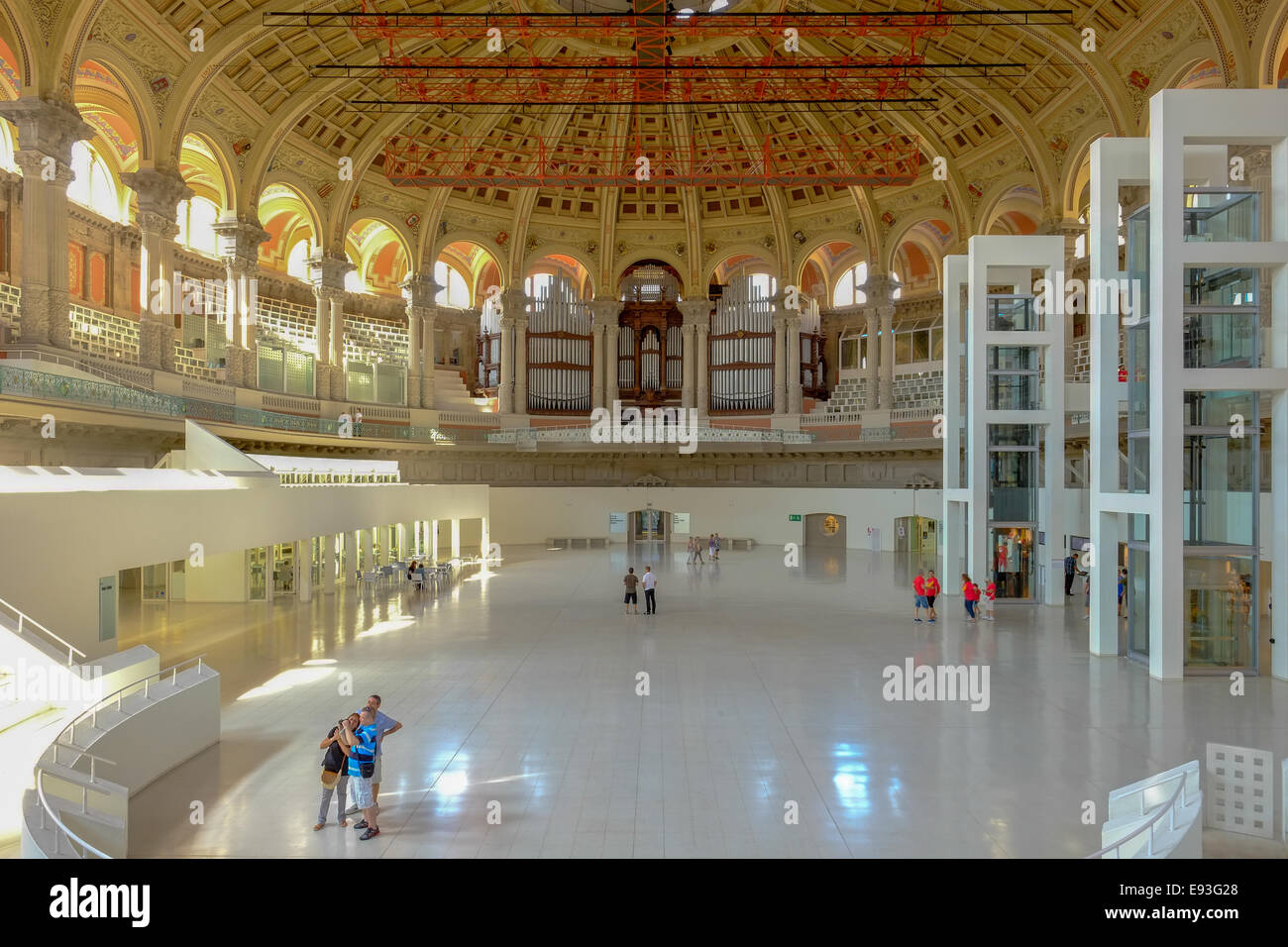 Photographs of the interior of the National Museum of Art in Barcelona, Catalunya, Spain. Stock Photo