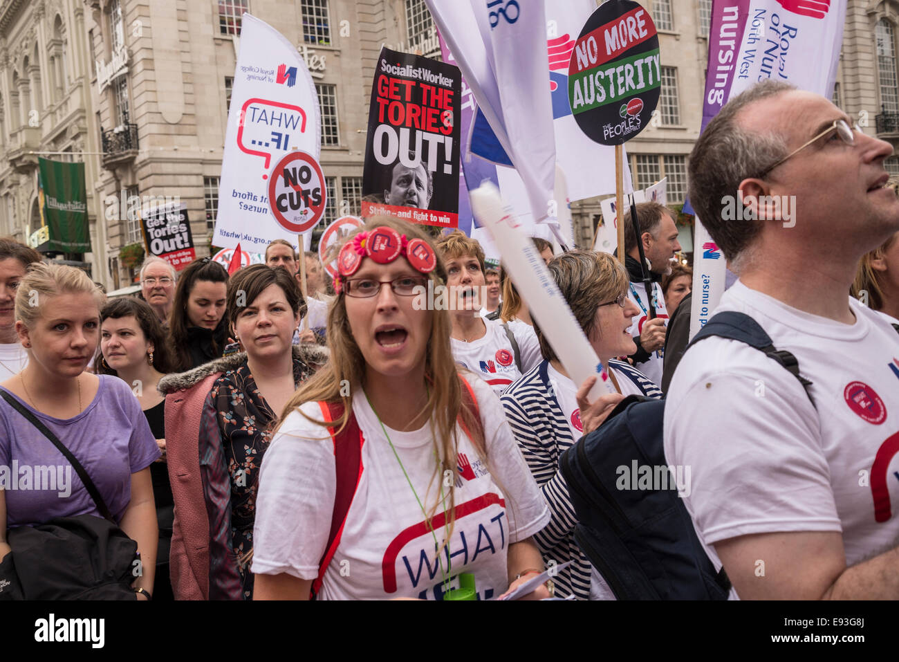 Britain Needs a Pay Rise march, London, 18 October 2014, UK Credit:  Bjanka Kadic/Alamy Live News Stock Photo