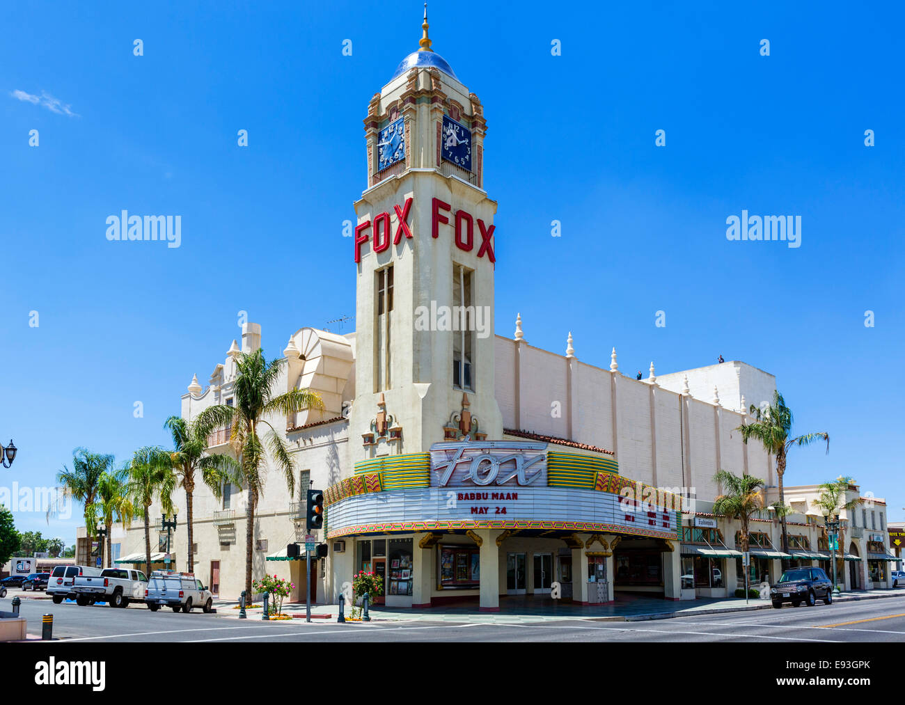The Fox Theater on H Street in downtown Bakersfield, Kern County, California, USA Stock Photo