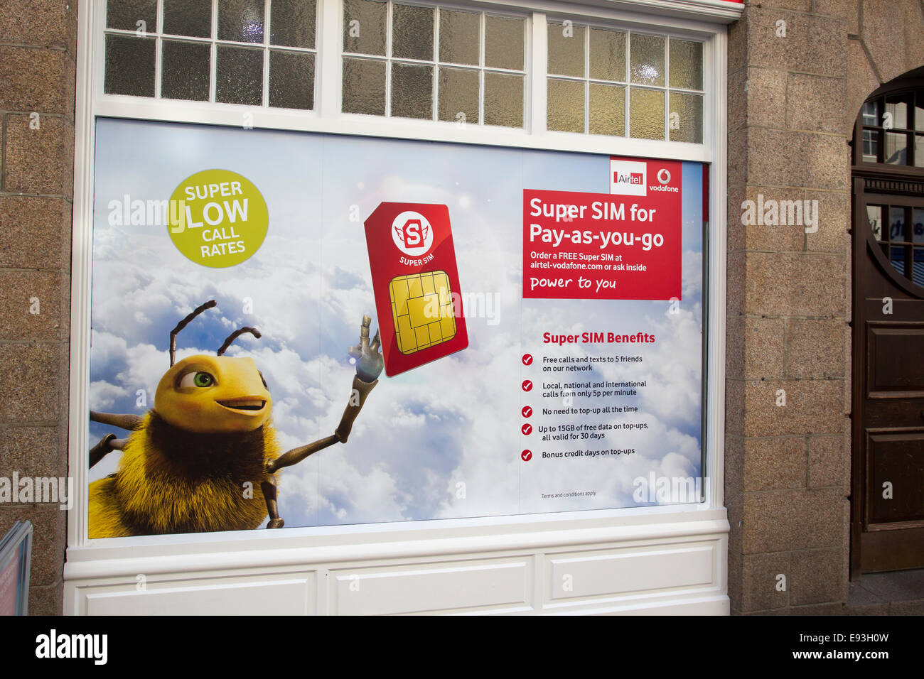 St Helier Jersey The Channel Islands Airtel Vodafone Stock Photo - Alamy