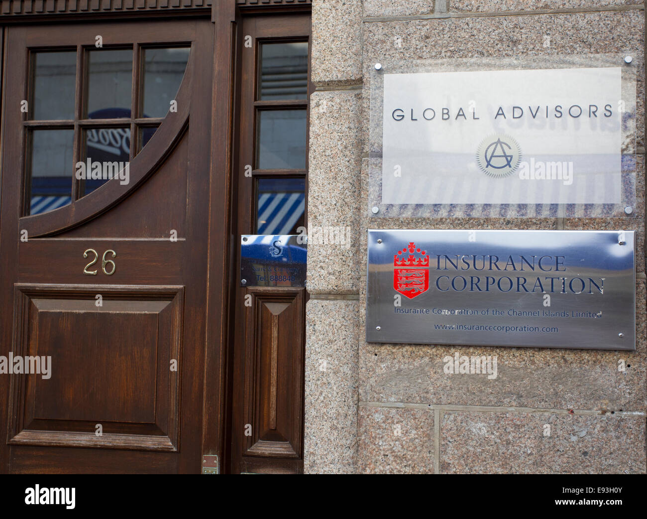 Global Advisors Insurance Corporation St Helier Jersey The Channel Islands Stock Photo