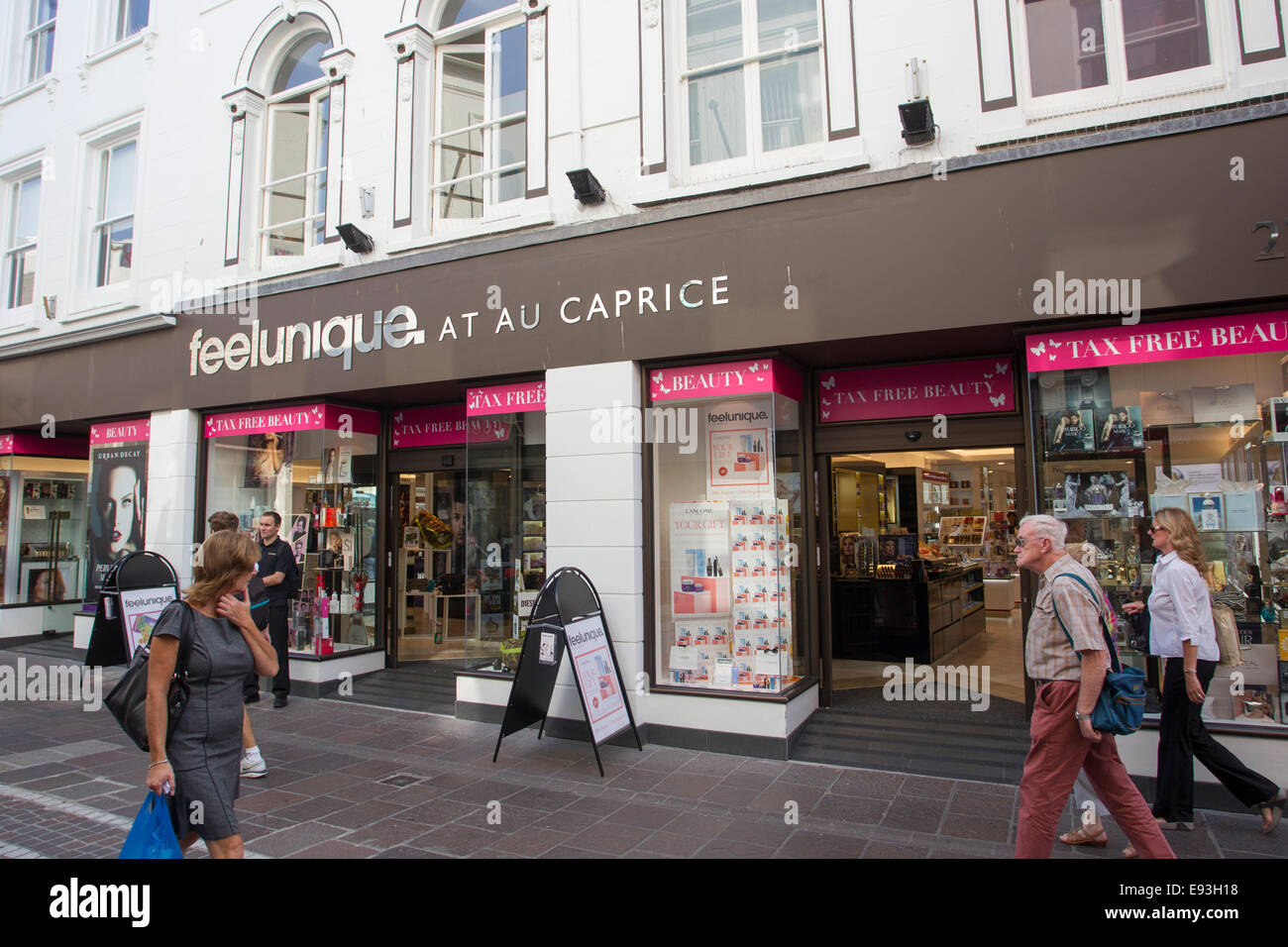 feelunique at Au Caprice perfume shop St Helier Jersey The Channel Islands  Stock Photo - Alamy