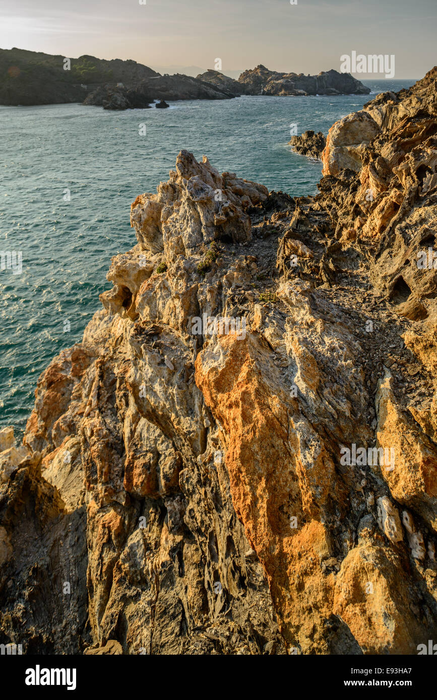 Landscape photographs of the national park of Cap de Creus, in northeastern Catalonia. Stock Photo
