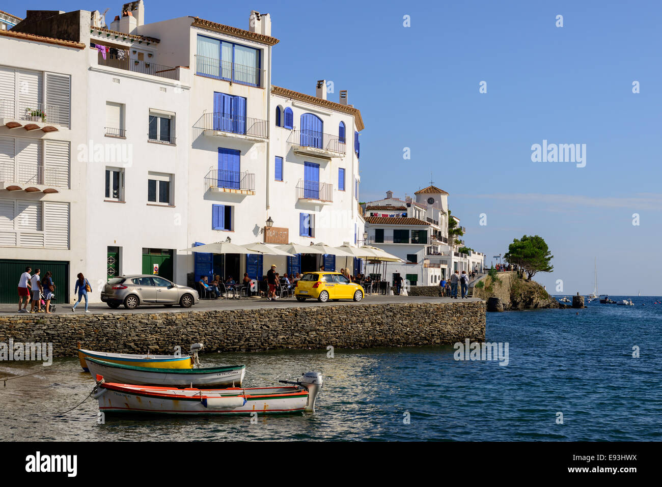 Photograph of the seaside town of Cadaques, in Catalunya. Stock Photo