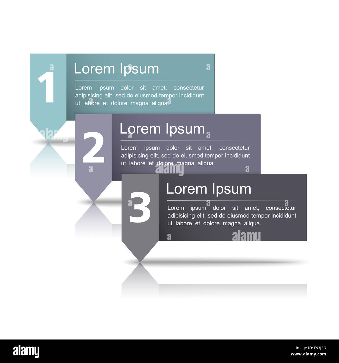 Design template wth three elements Stock Photo - Alamy