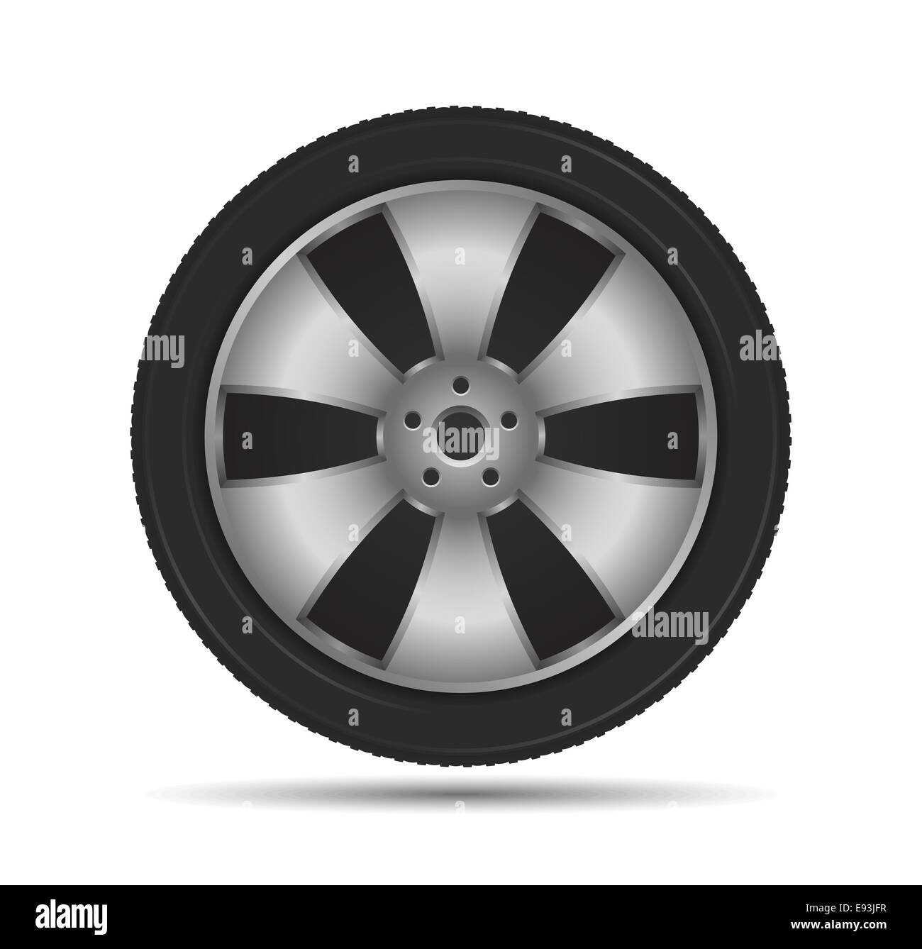 Car wheel on white background Stock Photo - Alamy