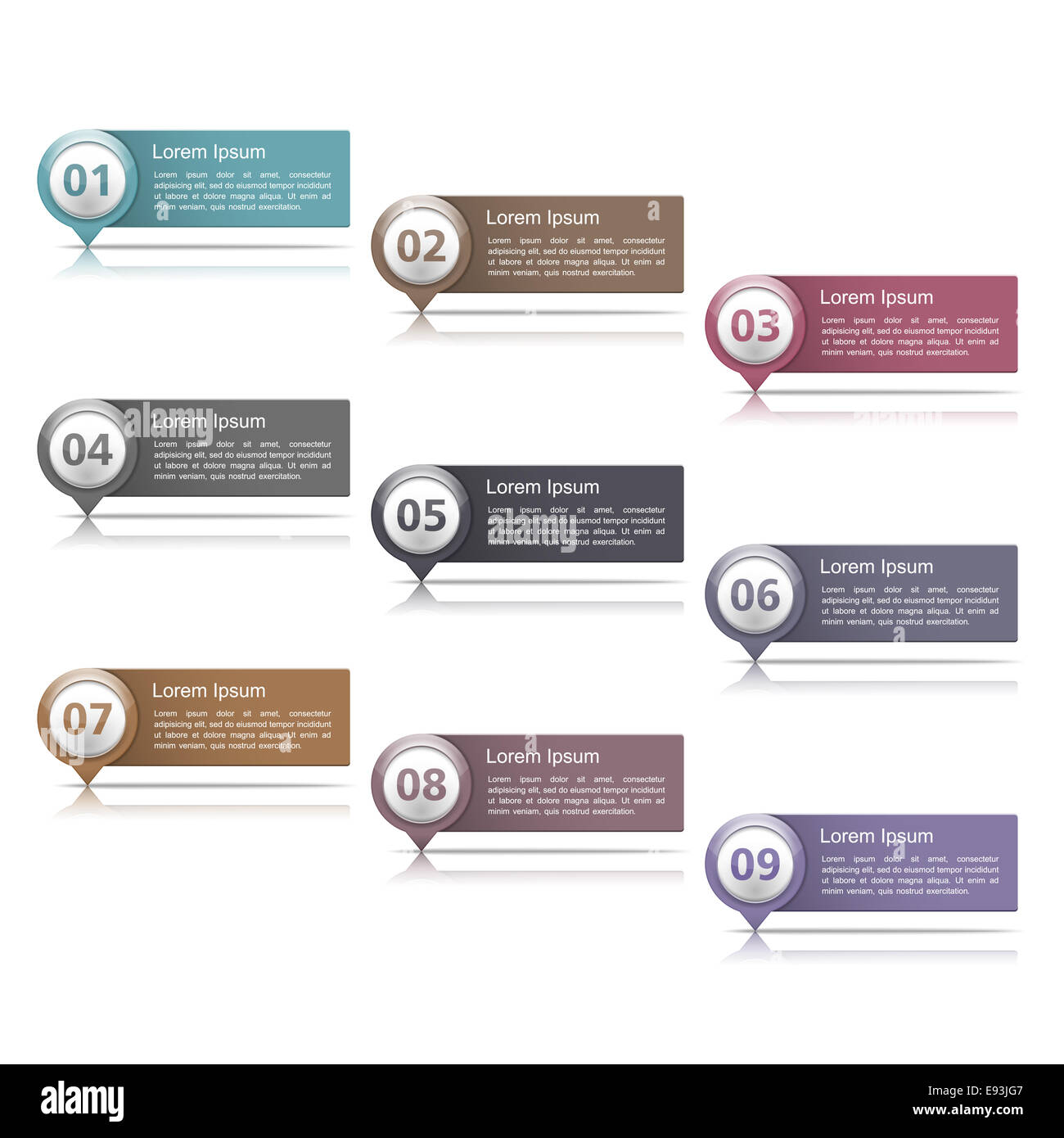 Building Text Numbers Set of design elements with numbers and place for your text Stock Photo ...