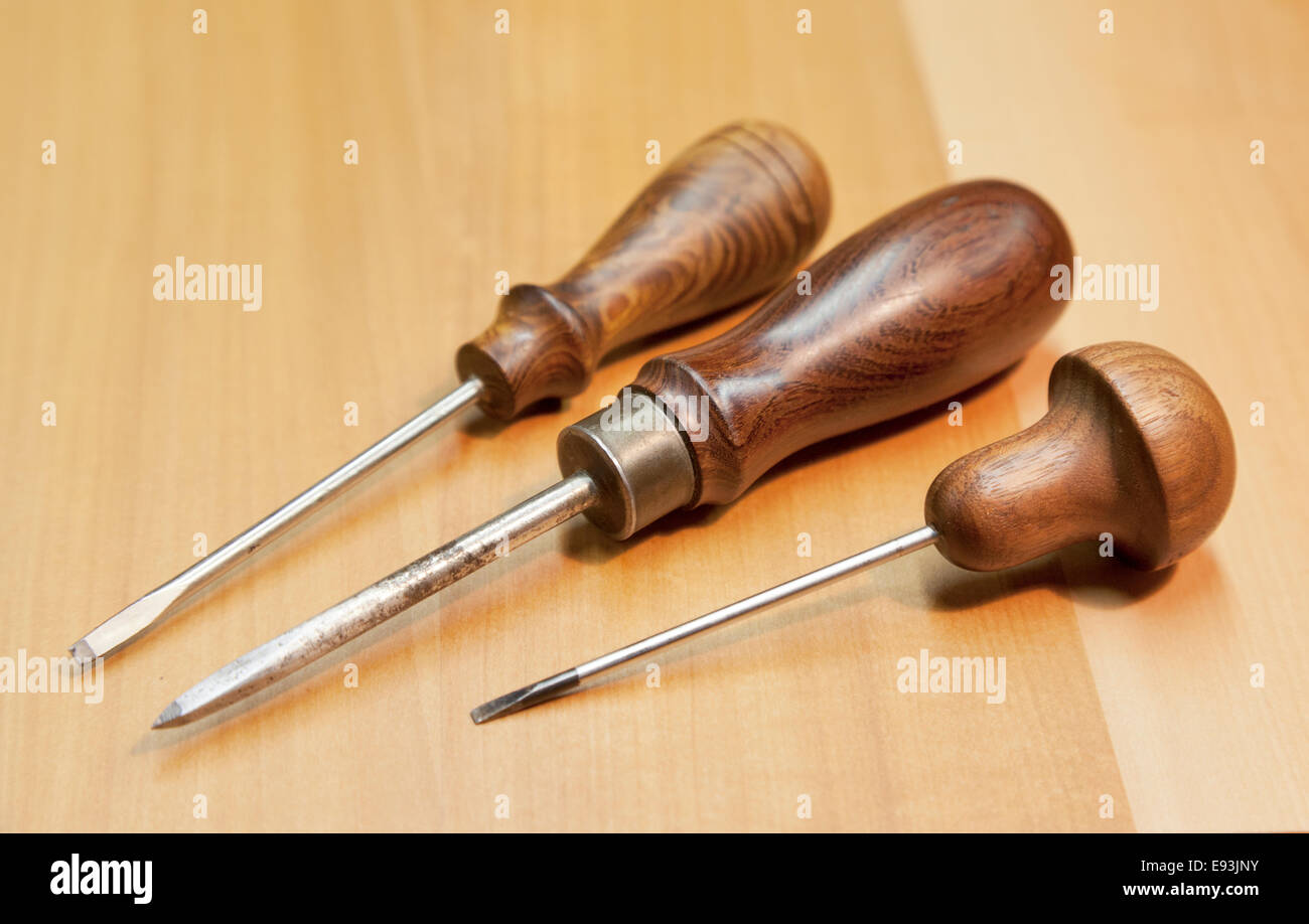 Wood workers hand tools Stock Photo