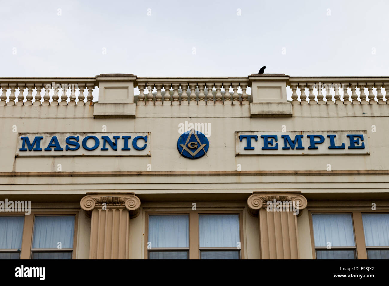 Masonic Temple in Bandon Oregon USA Stock Photo