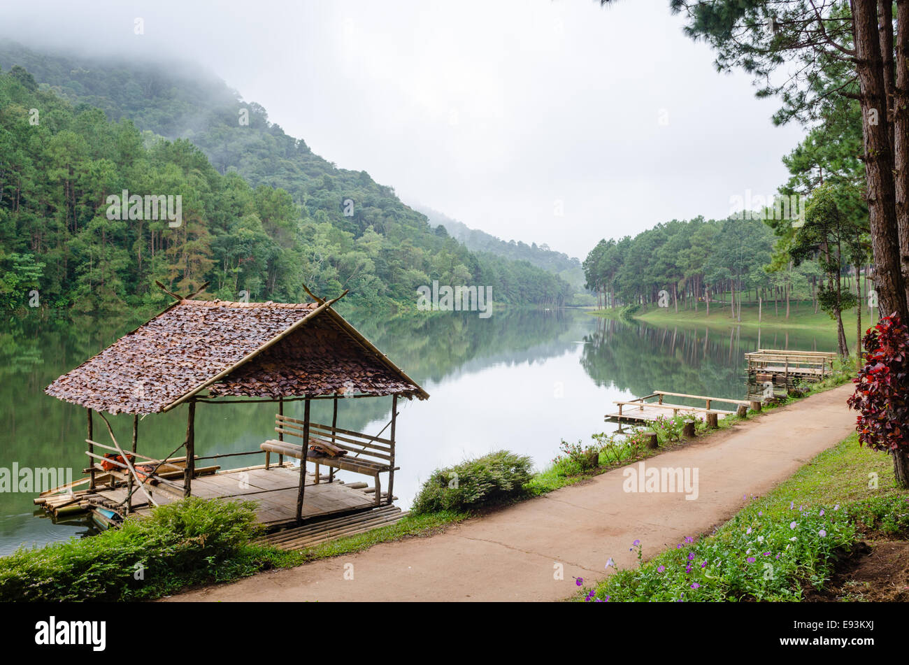 Pang Ung Beautiful Forest Lake In The Morning Mae Hong Son Thailand Pang Ung Beautiful Forest Lake In The Morning Mae Hong Son Thailand