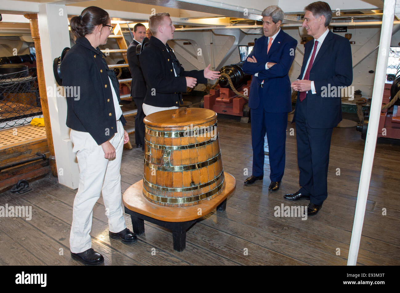 Two U.S. Navy sailors describe how alcoholic grog was served aboard the