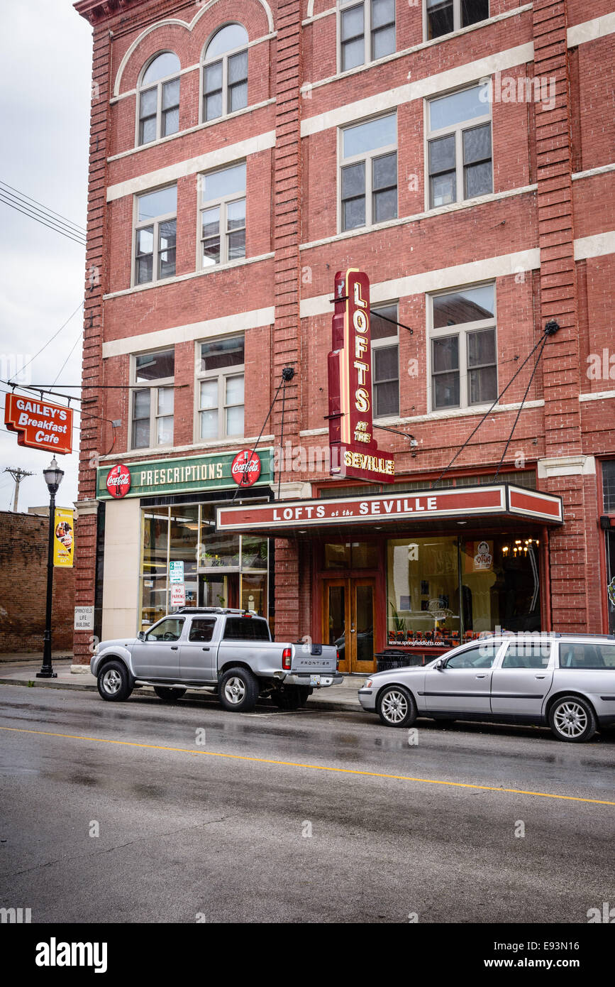 Springfield Lofts, historic Seville Hotel, 218 East Walnut Street
