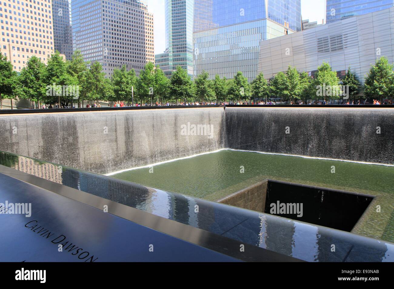 The 9/11 memorial, New York City, USA Stock Photo