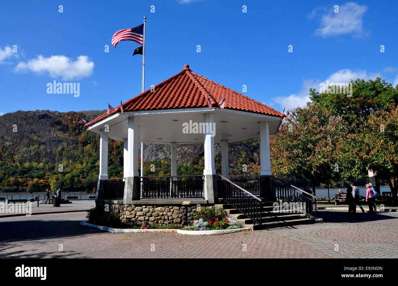 Cold Spring, NY The Village Bandstand on the Town Pier overlooking the