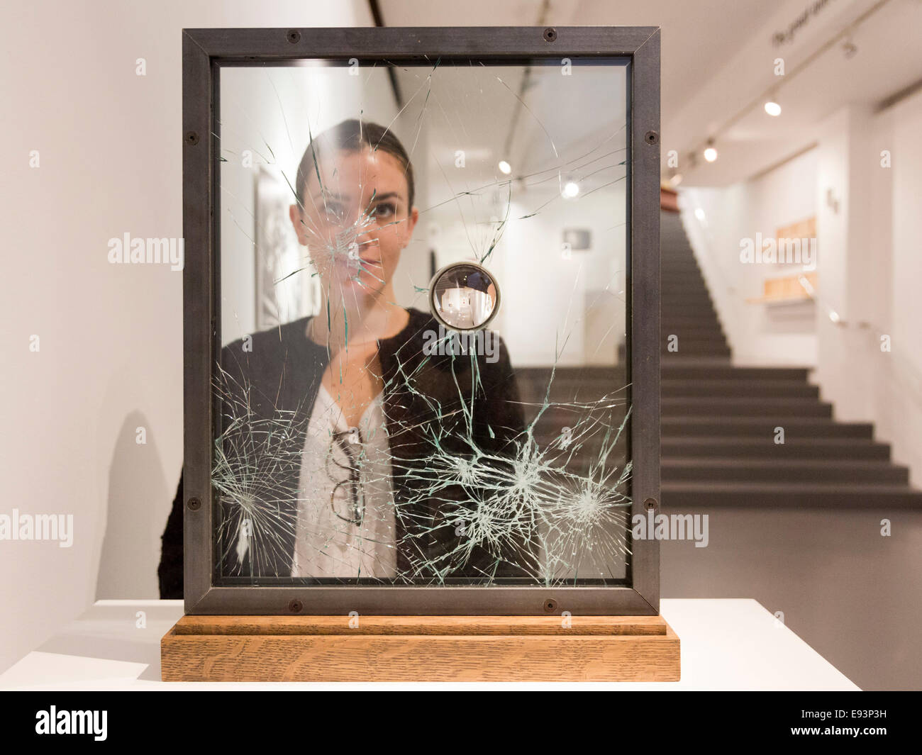 'What Marcel Duchamp Taught Me' at the Fine Art Society, London. Kendell Geers - Too Close For Comfort, 2009. Stock Photo