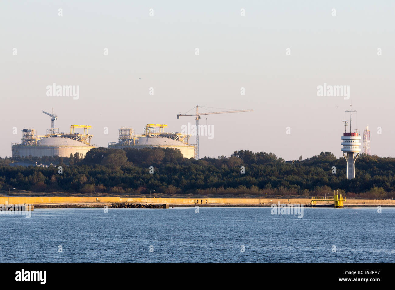 LNG terminal Swinoujscie, Poland Stock Photo