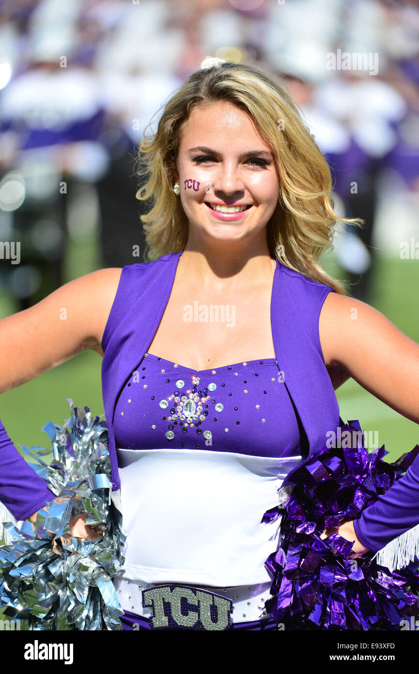 Texas, US. 18th Oct, 2014. TCU Show Girls in action in an NCAA football ...