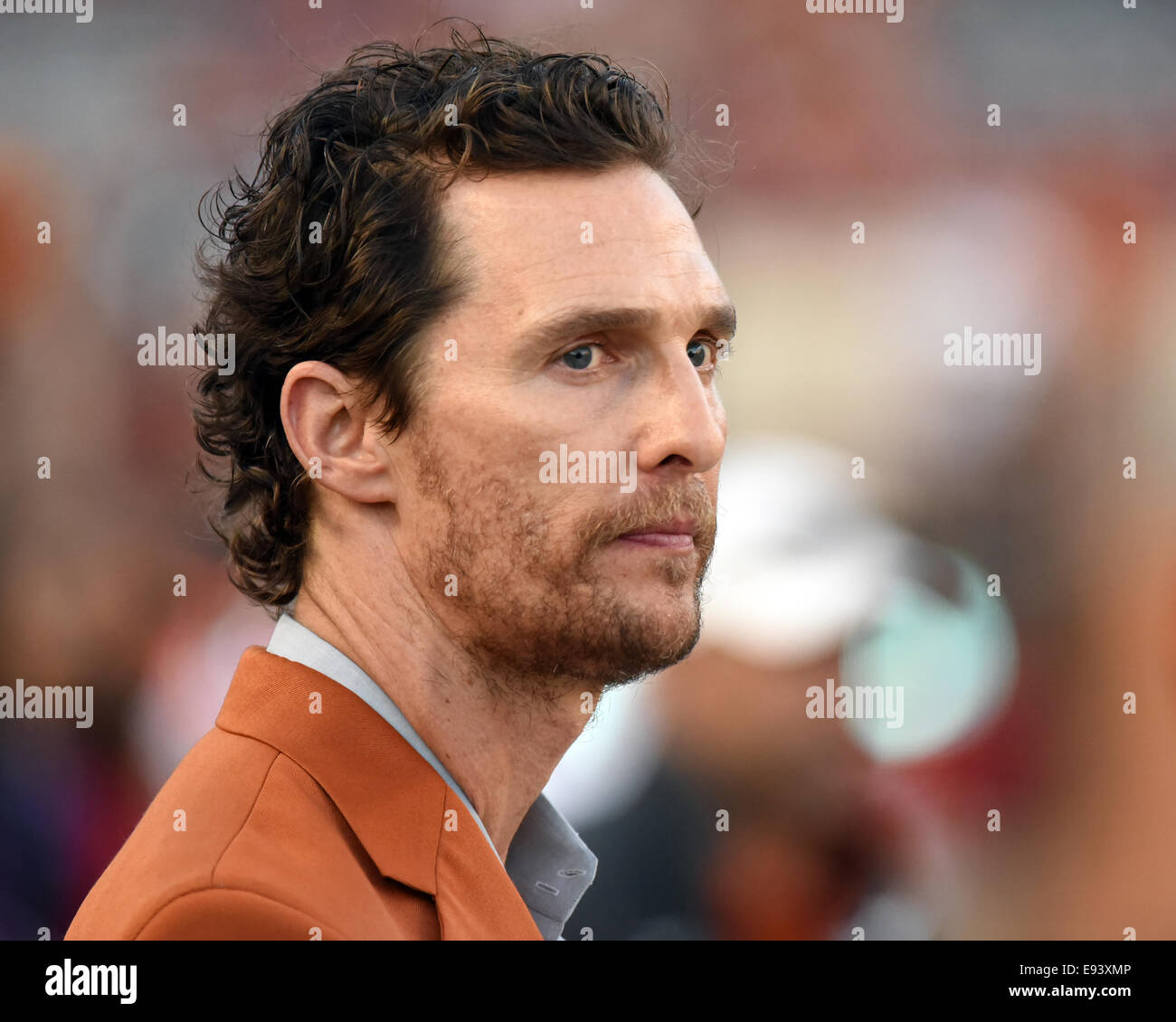 Texas, US. 18th Oct, 2014. Matthew McConaughey before the game of the Texas Longhorns vs the Iowa State Cyclones at Darrell K Royal Stadium in Austin Texas. Texas defeats Iowa State 48-45. Credit:  Cal Sport Media/Alamy Live News Stock Photo