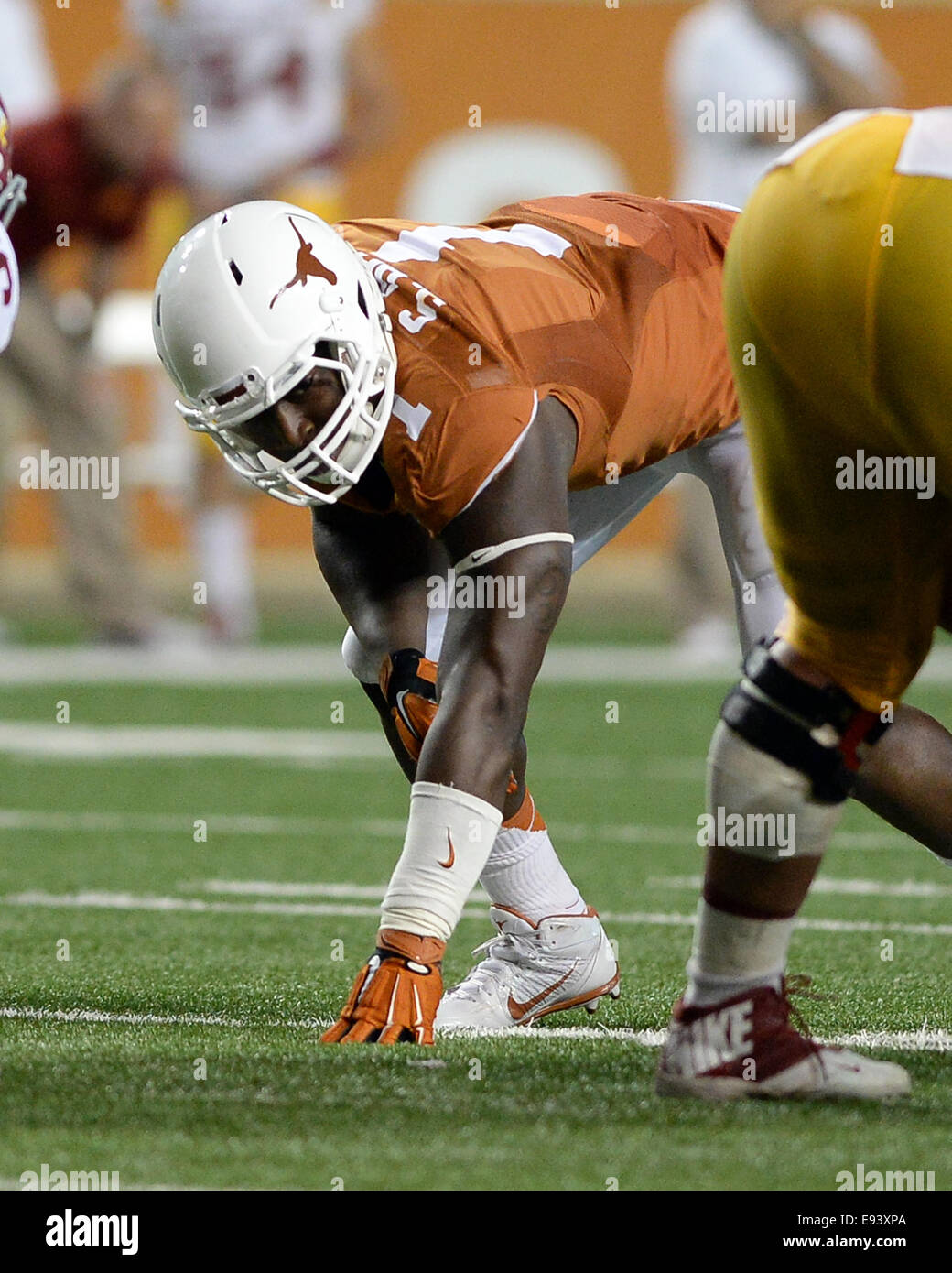 Texas Us 18th Oct 2014 Shiro Davis 1 Of The Texas Longhorns In Action Vs The Iowa State 9052