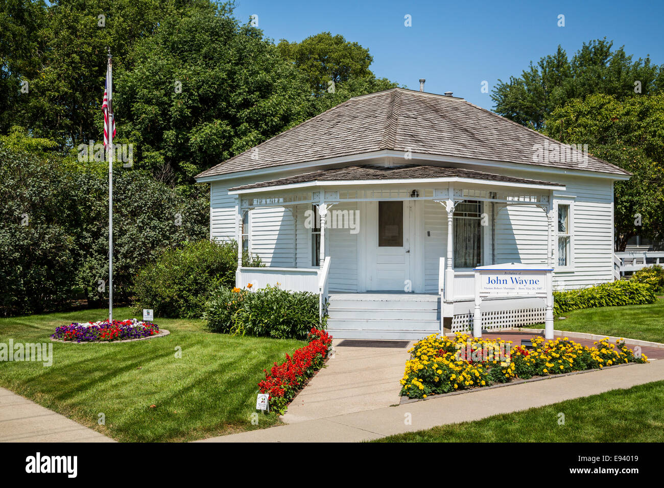The birthplace home of John Wayne in Winterset, Iowa, USA Stock Photo