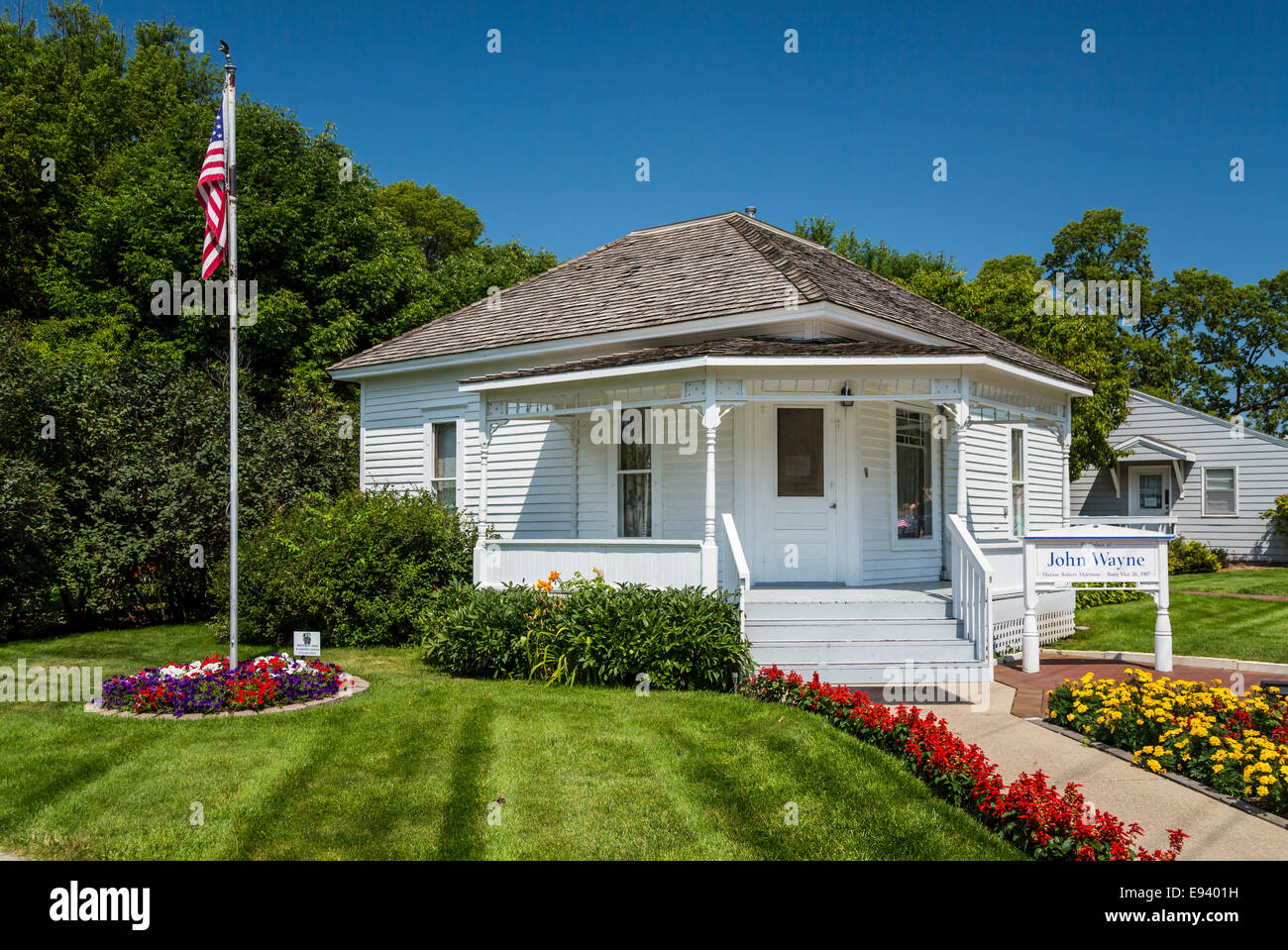 The birthplace home of John Wayne in Winterset, Iowa, USA Stock Photo