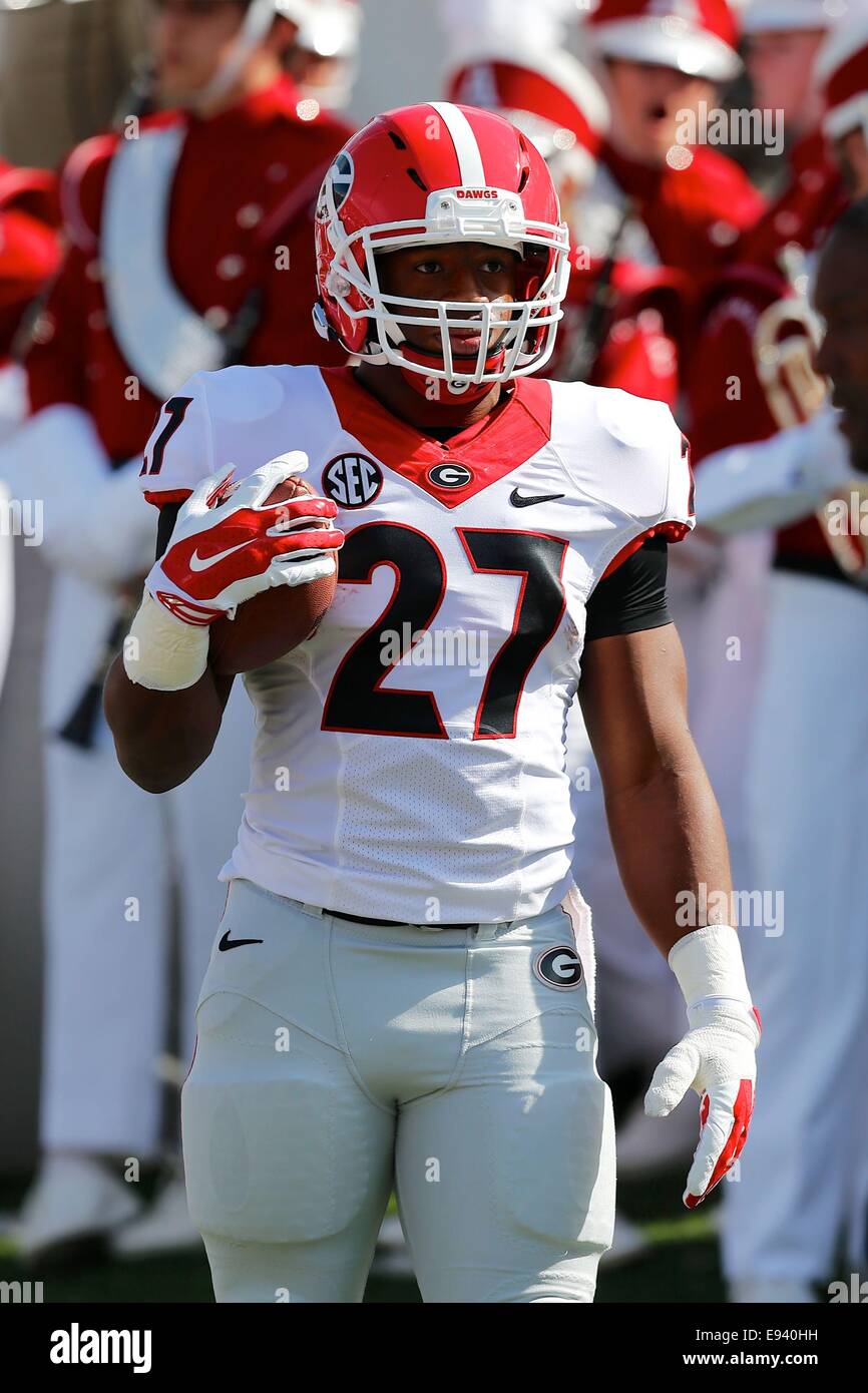 Nick Chubb Georgia Bulldogs #27 NCAA Jersey - White