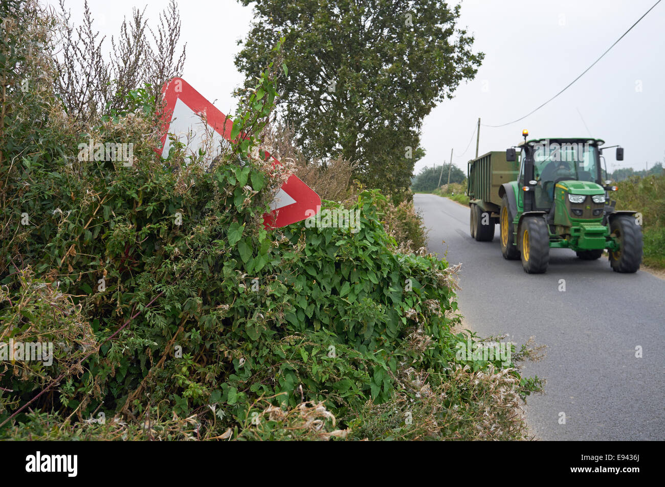 The dangers of driving on rural roads, hidden signs and slow and large