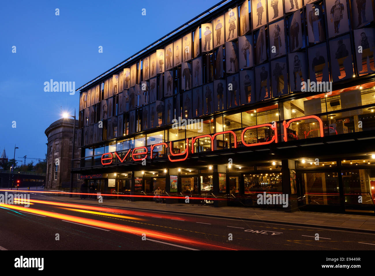 The Everyman Theatre in Liverpool at night Stock Photo