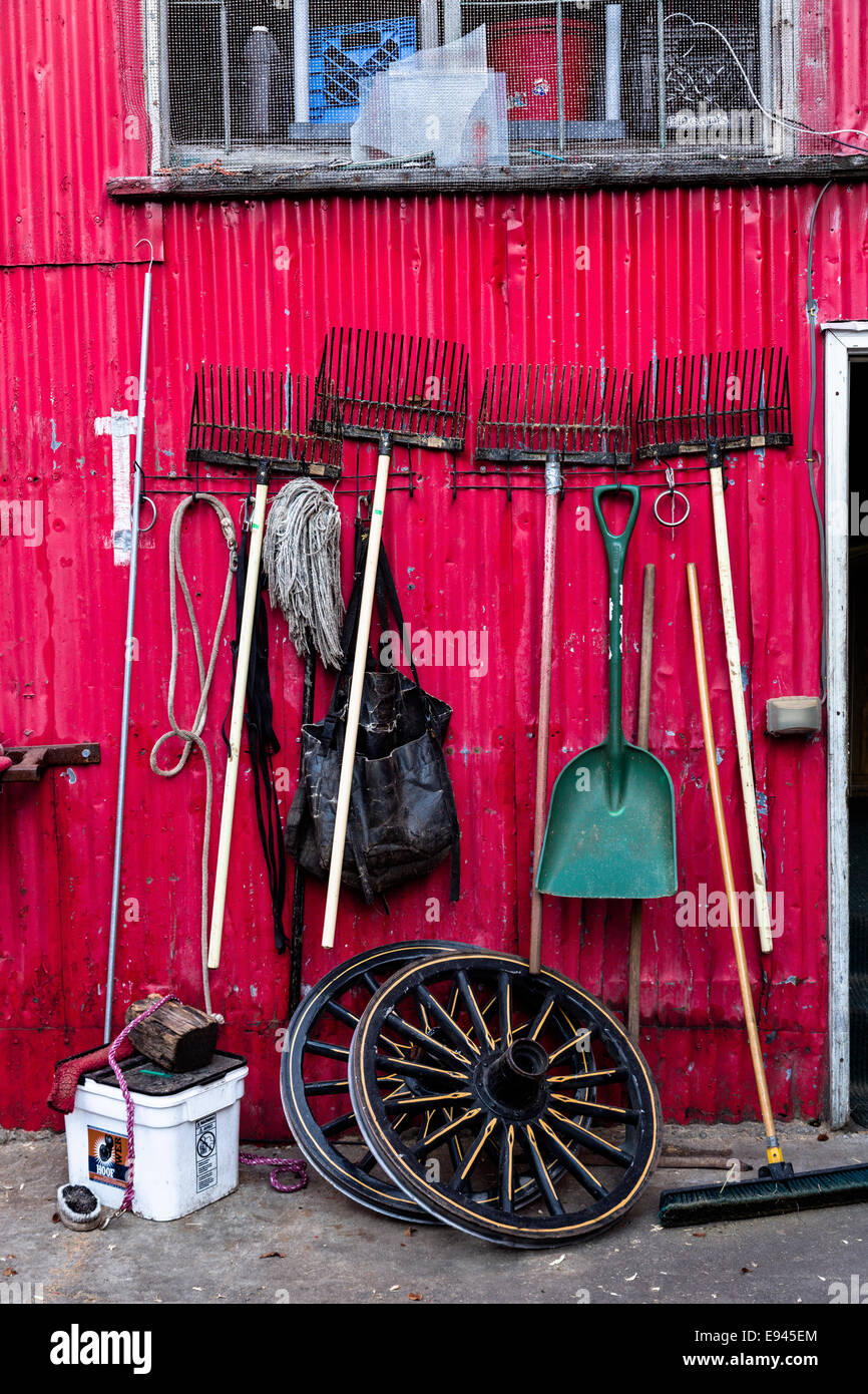 Red Barn On Farm In Stock Photos Red Barn On Farm In Stock