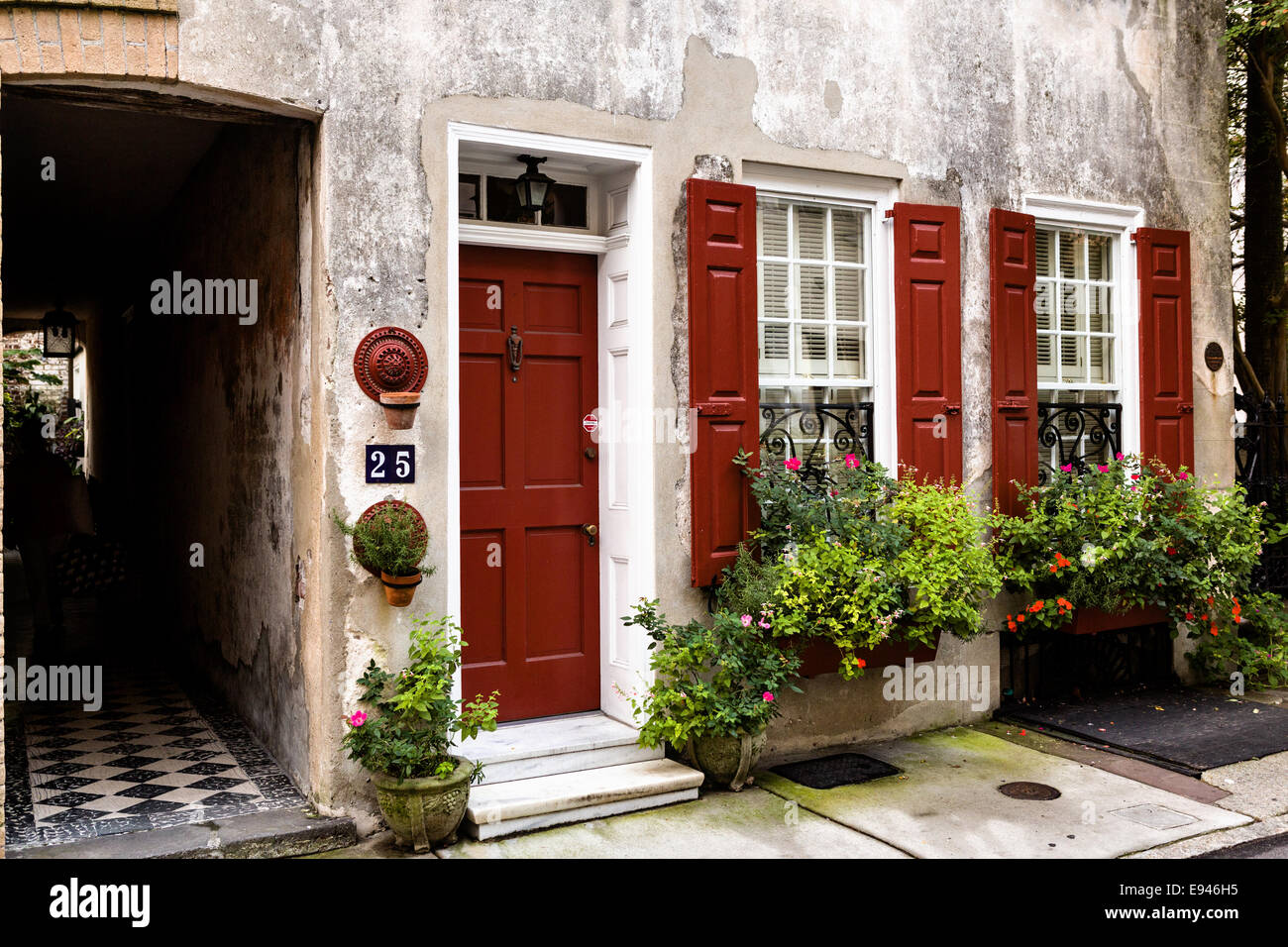 A private home in the French Quarter along Queen Street in historic