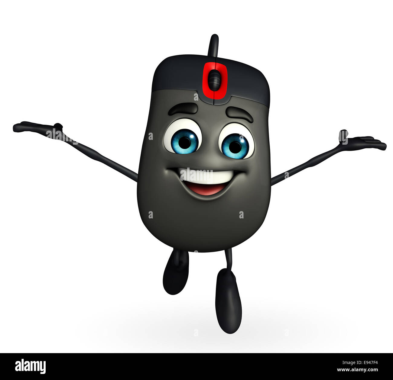 Cartoon Character of Computer Mouse with happy pose Stock Photo - Alamy