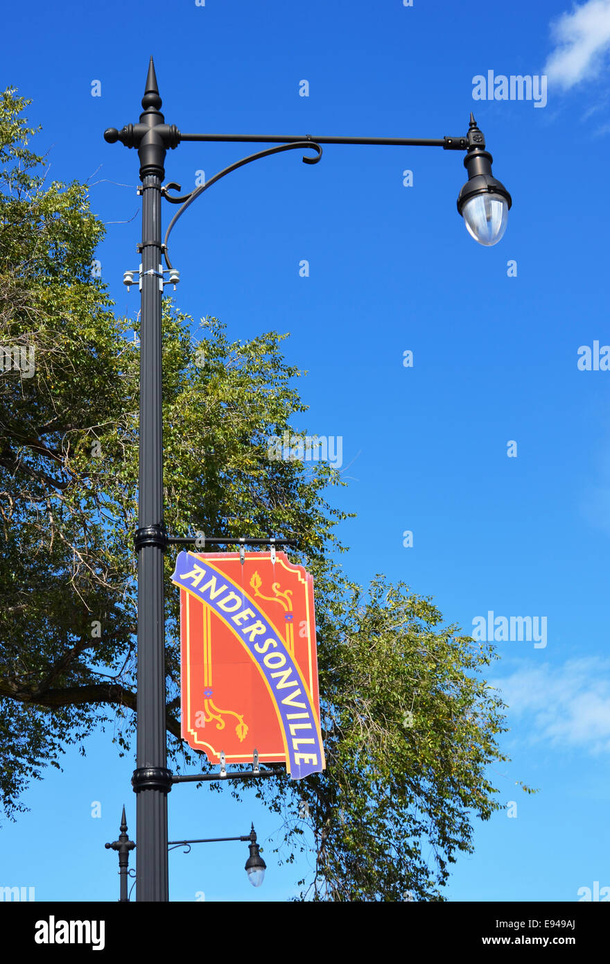 Streetlamp in Andersonville Stock Photo