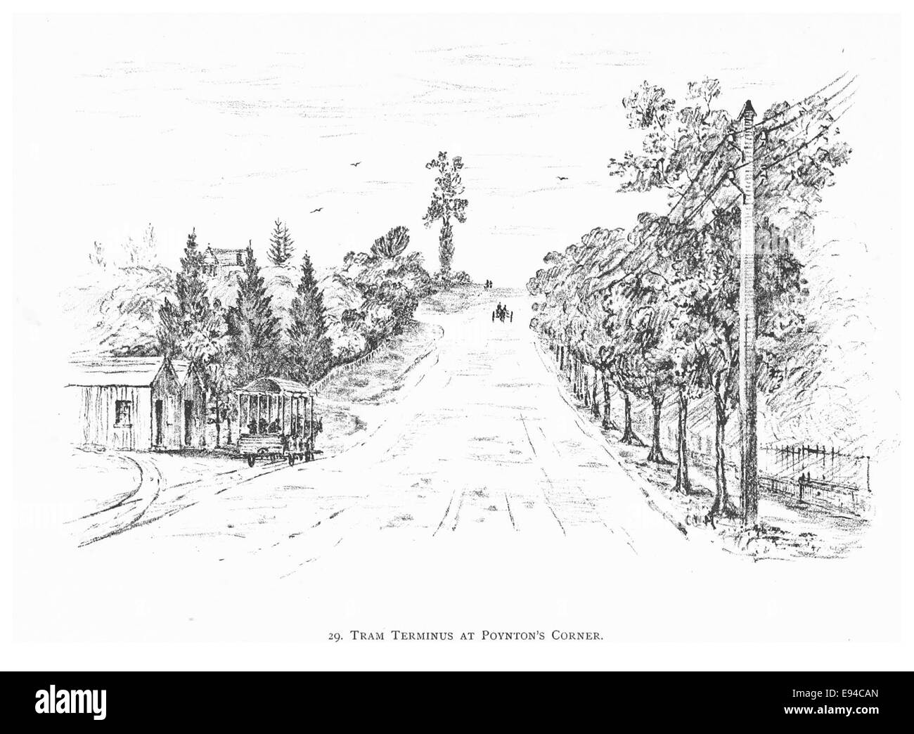 DURBAN (1891)125 Tram terminus at Poynton's Corner Stock Photo - Alamy