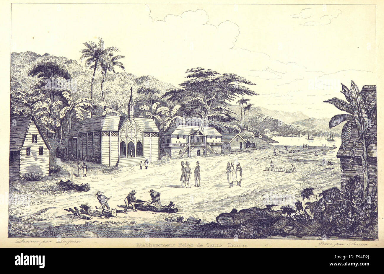 A vintage illustration from the 19th century depicting the Belgian ...