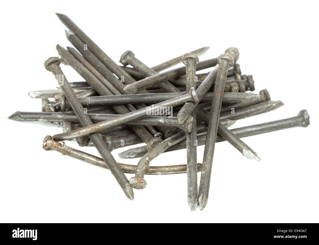 Rusty nails isolated on white a background Stock Photo Alamy
