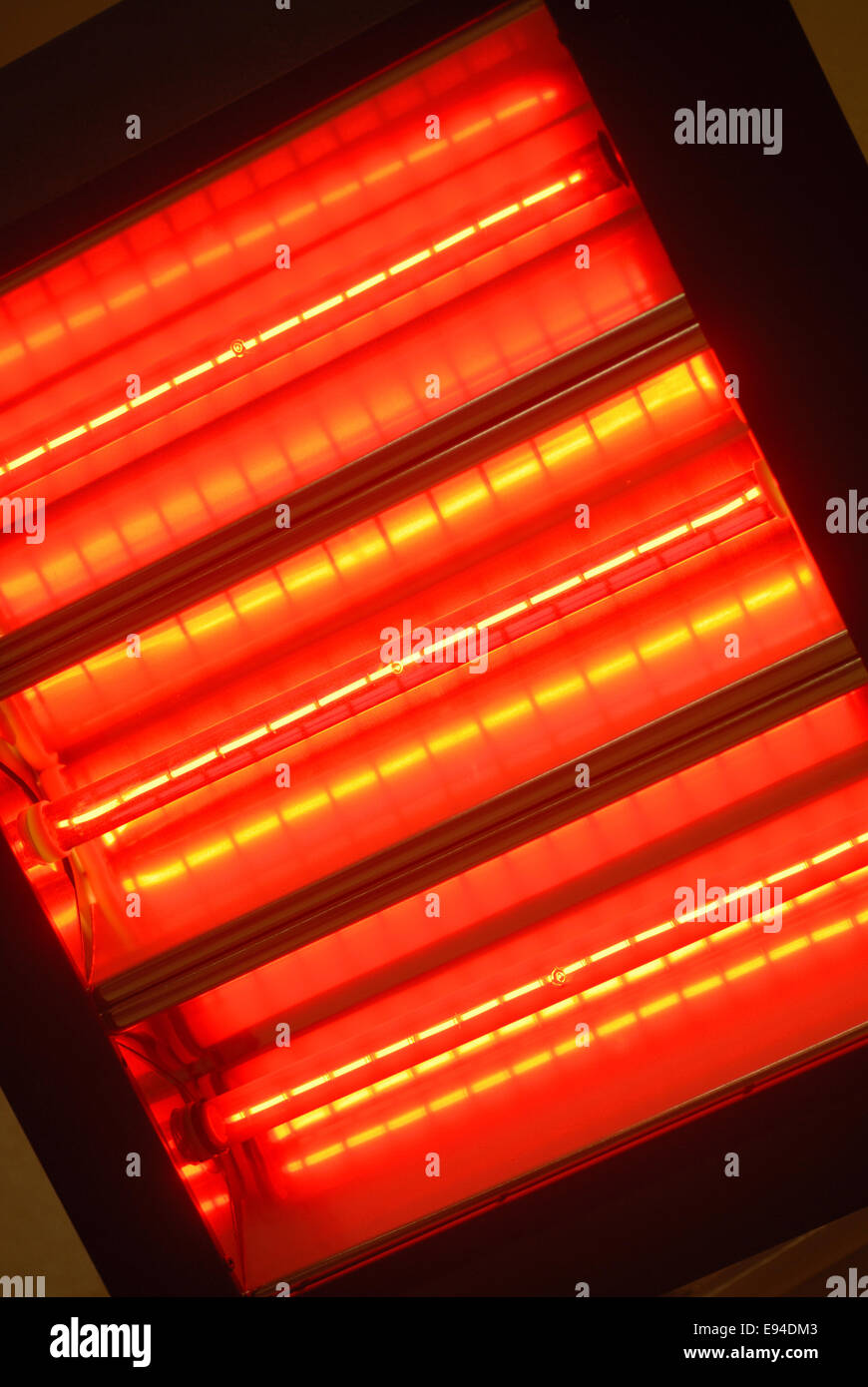 glowing electric fire / electric heater Stock Photo Alamy