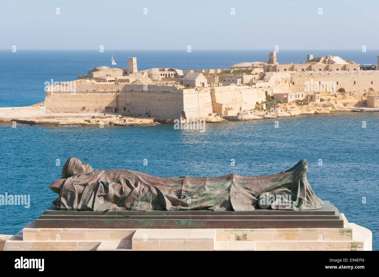 The World War II Memorial in Valletta, the capital of Malta and the European Capital of Culture for 2018 Stock Photo